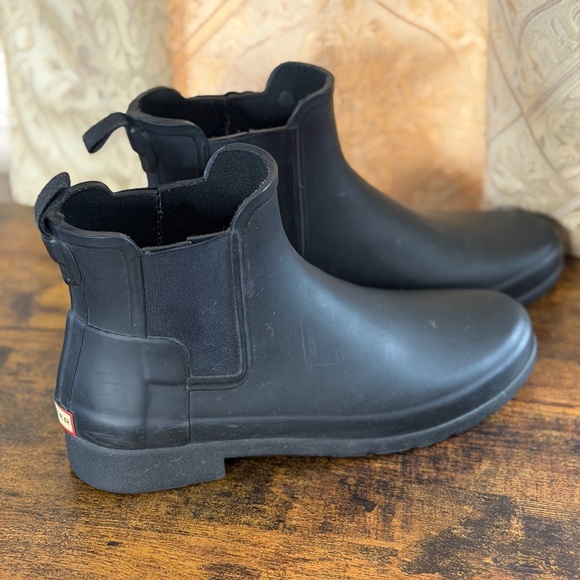Hunter Black Ankle Boots - Picture 2 of 7
